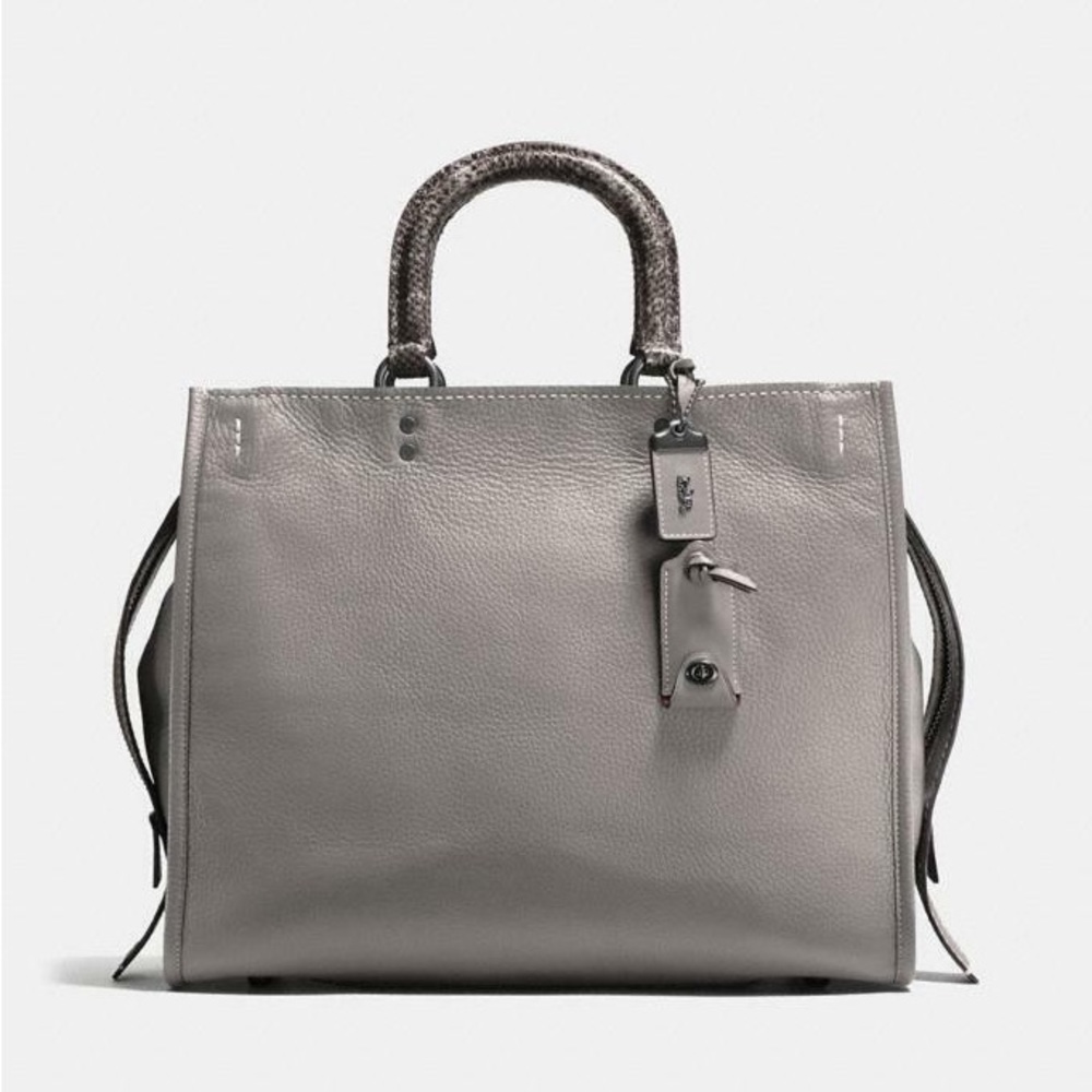Coach 1941 Rogue 36  in grey color block / snake details